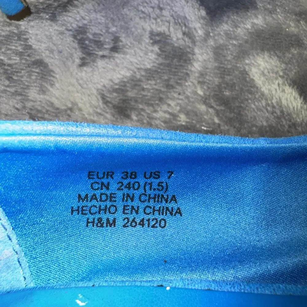 H&M Women's Heels Baby Blue Sz 7 With Matching Clutch - Picture 6 of 15